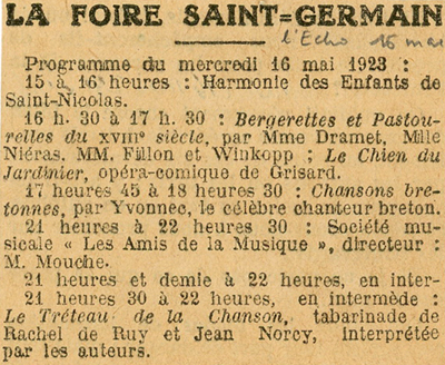 10 foire st germain 1923 05 16 echo de paris 400