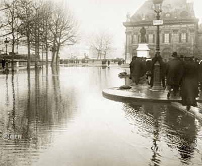 crue 1910 inondation quai malaquais institut noye