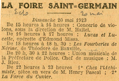 12 foire st germain 1923 05 20 echo de paris 400