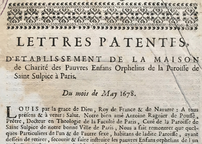 3 Sulpice charite Vieux Colombier Lettres patentes 400