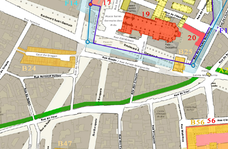 03 percement bl St Germain ouest plan archéo 400